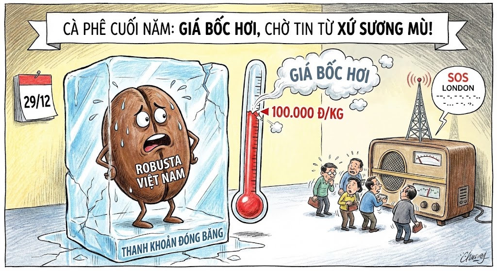 Robusta ngày 29/12: Giá nội địa 